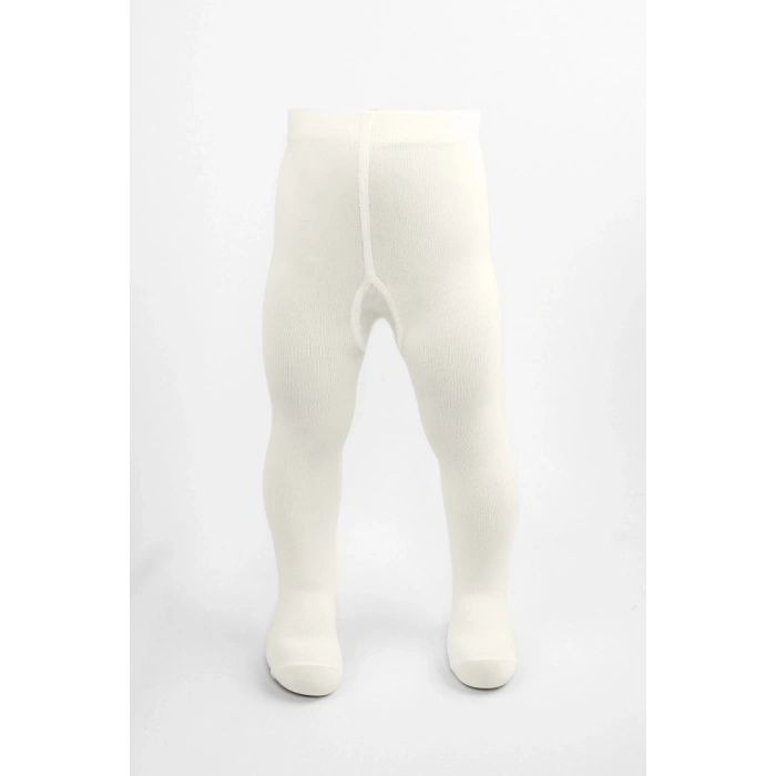 Tekli Düz Külotlu Çorap 50104 Ekru