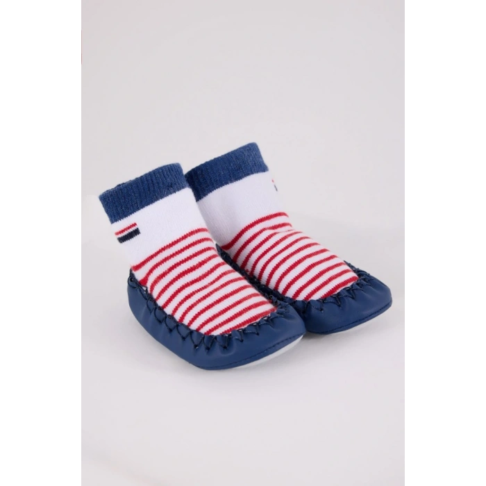 U.S. Polo Assn Çarık Çorap USB2600 Beyaz-Lacivert