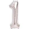 Çocuk 1 Rakam Folyo Balon Gümüş  40 inç