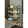 4 KATLI 1. SINIF 4 BÖLMELİ DÜZENLEYİCİ AHŞAP AYAKKABILIK 12 ÇİFT KAPASİTELİ RAF EV DEKOR MOBİLYA