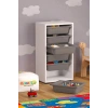 6 Sepetli Çok Amaçlı Dolap Gri Sepetli Çocuk odası Organizer