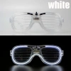 Beyaz Led Işıklı Parti Gözlüğü - Neon Glow Şerit Gözlük 3 Modlu