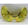 Çocuk Retro Gözlük - 80 li 90 lı Yıllar Parti Gözlüğü Gold Renk 8x13 cm