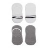 Eğitici Oyuncak Bistyle 2Li Penye Babet Silikon Çemberli Çorap 30102 Gri Beyaz