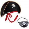Çocuk Kaptan Jack Çocuk Korsan Şapkası ve Göz Bandı Seti