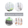 Mop Sapı Tutucu 4adet Yapışkanlı Fırça Tutucu Paspas Ve Mop Tutacağı Mutfak Askılığı Tuvalet Fırçası