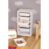 Mutfak Dolabı 6 Sepetli Dolap Oyuncak Dolabı Çok Amaçlı Banyo Kiler Dolabı Beyaz