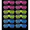 Neon Fosforlu Panjur Gözlük 12 Adet – 80’ler 90’lar Parti Stili