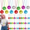 Renkli 70ler 80let 90lar Temalı Disko Topu Kolye Seti 6 Adet