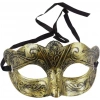 Altın Renk Eskitme Maskeli Balo Maskesi Venedik Tarzı Şık Parti Aksesuarı