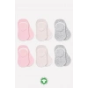 Eğitici Oyuncak Bistyle 6Lı Silikonlu Babet Penye Çorap BS30101B Pembe Ekru Gri