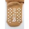 Bistyle Çemberli Kaymaz Havlu Soket Çorap 2Li BS10503 Bej-Hardal