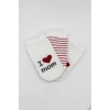 Mom Dad 3lü Penye Soket Çorap Ekru Aile İçin Uyumlu Ve Şık Seçenek