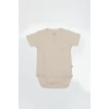 Eğitici Çocuk Bistyle Organik Natural Basic Style Kruvaze Yarım Kol Body BS17101 Bej