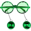 Disko Toplu Küpeli Parti Gözlüğü Yeşil Renk Festival ve Parti Aksesuarı