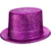 Fuşya Pembe Parıltılı Simli Fötr Silindir Şapka Çocuk ve Yetişkin İçin Parti Aksesuarı