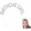 Çocuk Gümüş Kristal Taşlı Birthday Girl Doğum Günü Tacı İthal Ürün A Kalite 17x16 cm