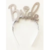 Çocuk Gümüş Renk Bekarlığa Veda İtalik Yazı Alyanslı Bride Taç