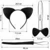 Kedi Kostüm Seti Taç Kuyruk Papyon Eğlenceli Ve Şık Kostüm Aksesuarı
