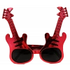 Kırmızı Rockn Roll Gitar Şekilli Parti Gözlüğü 15x15 cm Eğlenceli Aksesuar