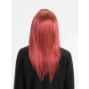Çocuk Kızıl Renk Düz Kesim Uzun Parti Peruğu Takma Saç