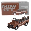 Çocuk Mini GT 1/64 Land Rover Defender 110 1985 County Station Wagon Russet Brown