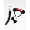 Eğitici Oyuncak Minnie Mouse Kostüm Seti Taç Kuyruk Papyon Gösteri Seti