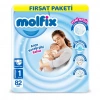 Çocuk Molfix Bebek Bezi Fırsat Paketi 1 Beden 2-5 Kg 82 Adet