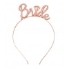 Eğitici Oyuncak Rose Gold Renkli Taşlı “Bride” Gelin Tacı – El Yazısı Yazı Tipiyle
