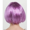 Çocuk Rose Pembe Renk Düz Kesim Küt Parti Peruğu Kısa Takma Saç