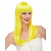 Eğitici Oyuncak Sarı Renk Uzun Düz Parti Peruğu