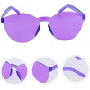 Eğitici Çocuk Sert Mika Oval Şekilli Çerçevesiz Mor Gözlük Retro Parti 5x14 cm