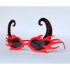 Çocuk SiyahBoynuzluKırmızıRenkAlevliPartiGözlüğü21x10cm