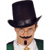 Yetişkin Siyah Ringmaster Sihirbaz Şapkası Silindir Model