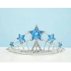Çocuk Yıldız Şekilli Elsa Prenses Kraliçe Tacı Mavi Renk Çocuk Boy 5x17 cm