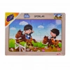 Çocuk ONY-85-86-87-88 Ahşap Eğitici Puzzle Sporlar -Onyıl