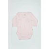 Organik Natural Basic Style Kruvaze Uzun Kol Body BS17102 Pembe