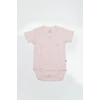 Organik Natural Basic Style Kruvaze Yarım Kol Body BS17101 Pembe