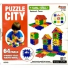 Çocuk Puzzle City 3D Yapı ve Tasarım Blokları 64 Parça