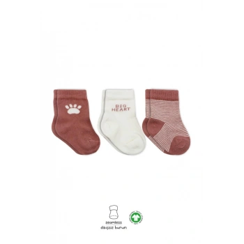 3Lü Penye Soket Çorap BS10110 Pudra