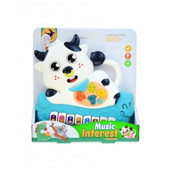 855-193D PİLLİ MÜZİKLİ İNEK PİYANO -ZRV