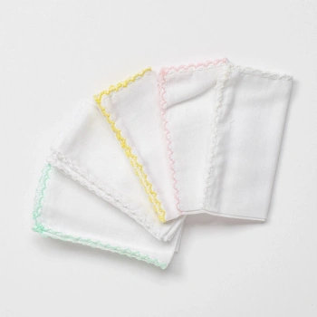 AC24447 Basic 5Li Bebek Ağız Mendili 25x25 cm Pink