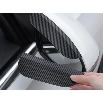 Araba Ayna Yağmur Koruyucu Siper Karbon Desenli