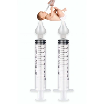 Bebek Burun Şırıngası 2li Burun Temizleme Kiti Silikon Uçlu Burun Nazal Yıkama Aspiratörü Şurup