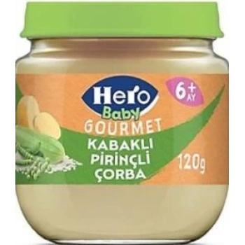 Çocuk Eğitici Gelişim Hero Baby Gourmet Kabaklı Pirinçli Kavanoz Mama 120 Gr