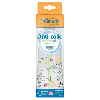 Dr.Browns Geniş Ağız PP Antikolik Options Biberon  270ml Kız