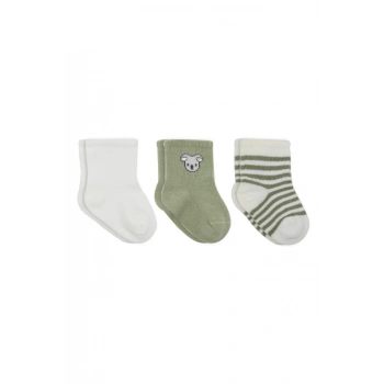 Koala Boy 3lü Penye Soket Çorap 10133 Ekru