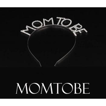 Çocuk Kristal Taşlı Gümüş Renk Mom to Be Tacı Anne Tacı