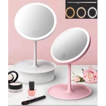 Led Işıklı Dokunmatik Makyaj Aynası 3 Kademeli Işık Ayarlı