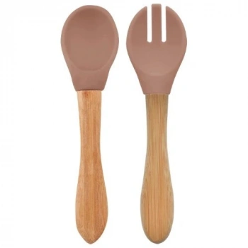 Mama Kaşığı ve Çatal Seti Woody Brown